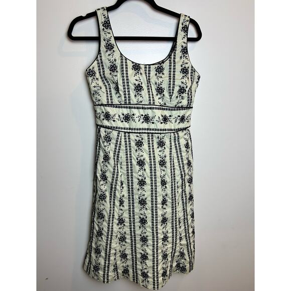 Carole Little Boho black & white dress Embroidery Size 8 - Picture 4 of 10
